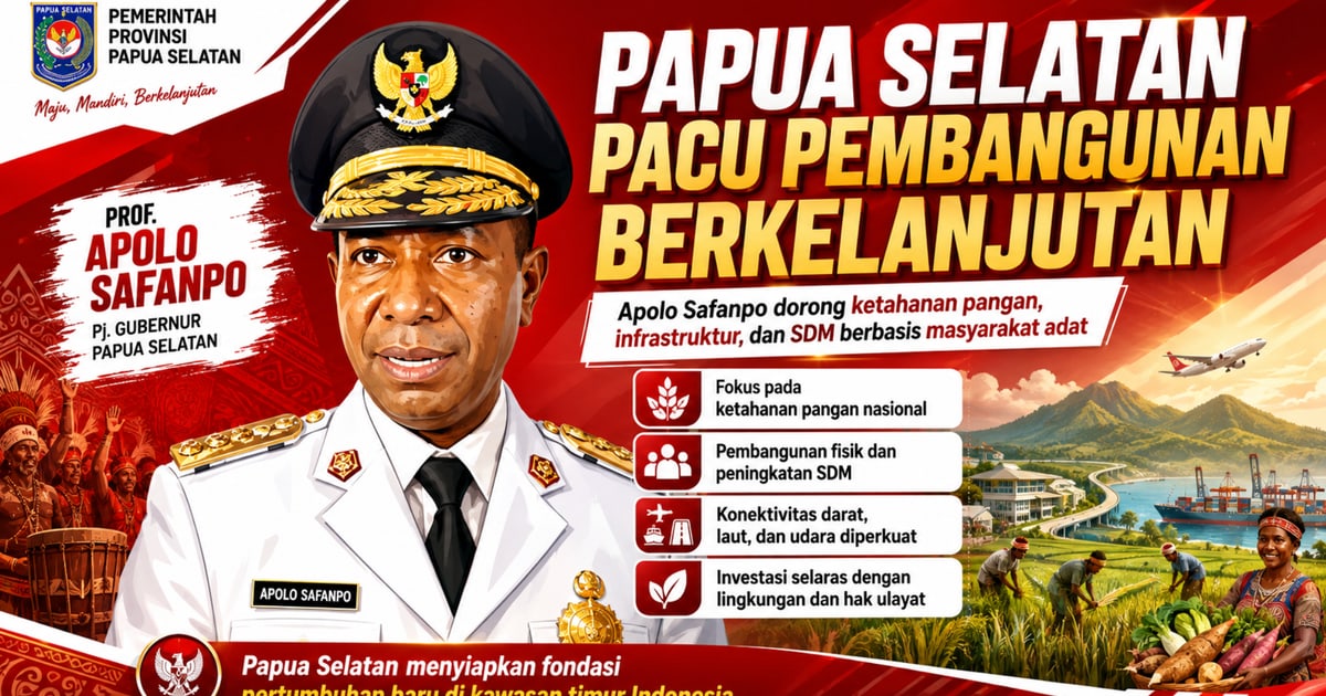 Gubernur Apolo Safanpo Dorong Papua Selatan Jadi Pusat Pangan dengan Pembangunan Berbasis Masyarakat Adat