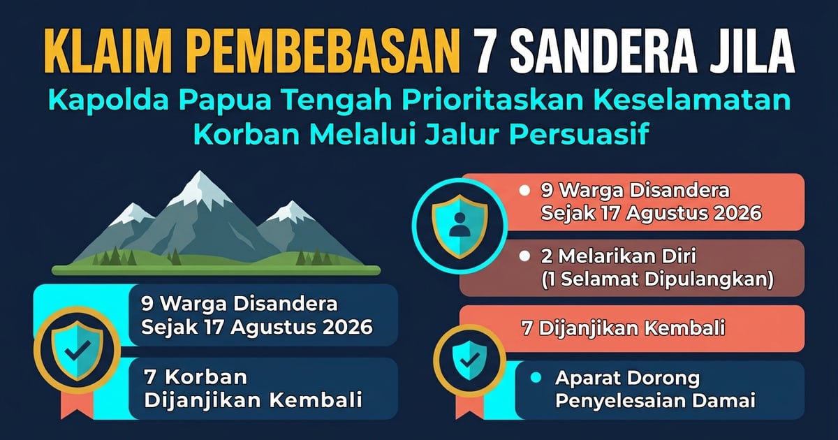 Kelompok Bersenjata Klaim Lepaskan Tujuh Korban Sandera di Jila, Polisi Kedepankan Jalur Persuasif