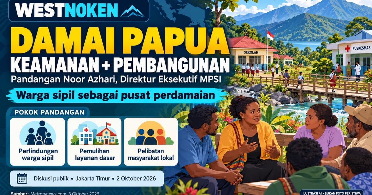 Noor Azhari: Perdamaian Papua Perlu Keamanan dan Pembangunan Bersama