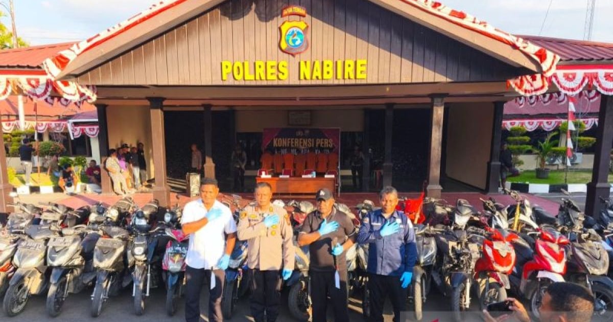 Polres Nabire Amankan 62 Motor dalam Operasi Sikat Noken 2026
