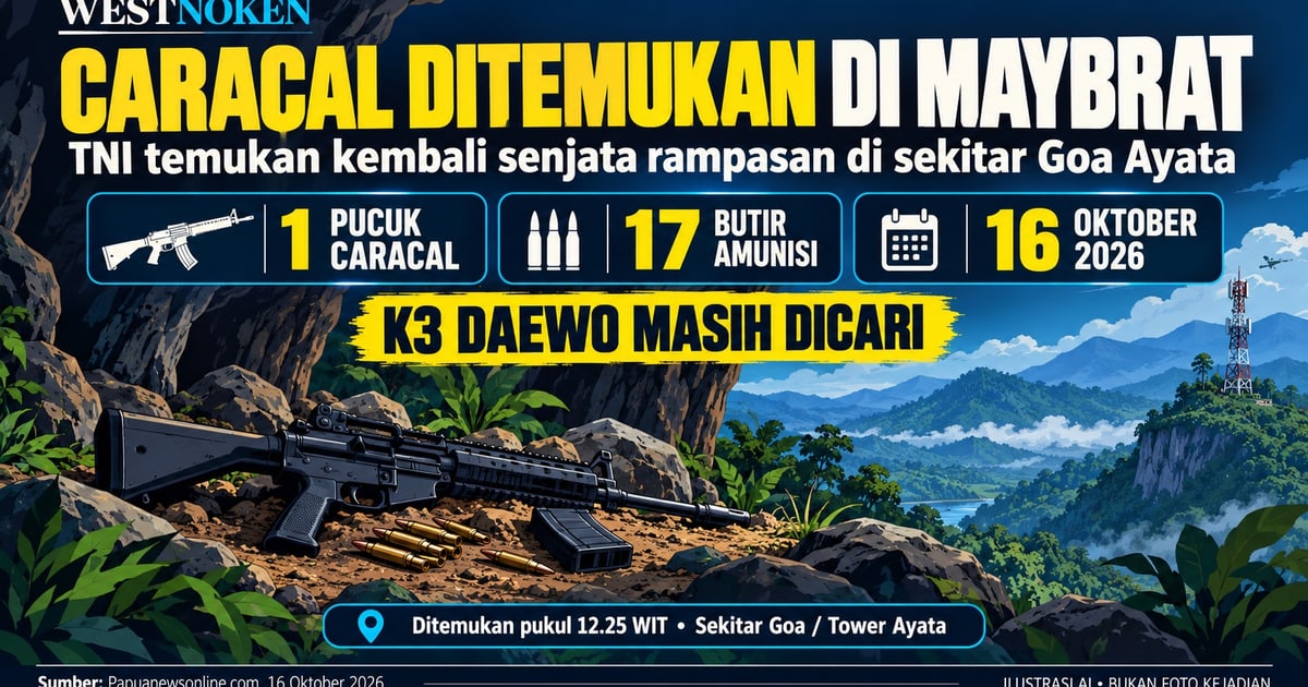 TNI Temukan Kembali Caracal dan 17 Butir Amunisi di Maybrat, K3 Daewo Masih Dicari