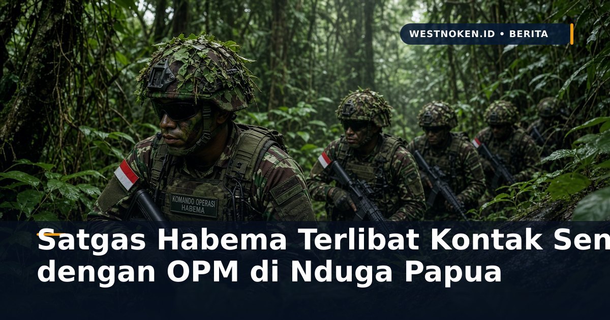 Satgas Habema Terlibat Kontak Senjata dengan OPM di Nduga Papua